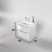 Тумба Style Line El Fante СС-00002405 60 см, Подвесной, Белый, МДФ Тумба Style Line El Fante СС-00002405 60 см, Подвесной, Белый, МДФ