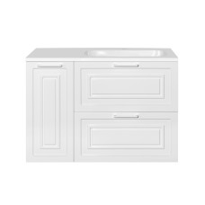 Тумба с раковиной Style Line Альба ЛС-000010054 90 см, Универсальный, Белый, МДФ