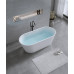Ванна Timo ELISSA ELISSA1500 150х75, Овальная, Белый, Искусственный камень, Solid surface (искусственный камень)