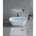 Ванна Timo ELISSA ELISSA1500 150х75, Овальная, Белый, Искусственный камень, Solid surface (искусственный камень)