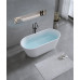 Ванна Timo ELISSA ELISSA1580 158х74, Овальная, Белый, Искусственный камень, Solid surface (искусственный камень)