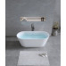 Ванна Timo ELISSA ELISSA1580 158х74, Овальная, Белый, Искусственный камень, Solid surface (искусственный камень)