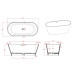Ванна Timo ELISSA ELISSA1580 158х74, Овальная, Белый, Искусственный камень, Solid surface (искусственный камень)