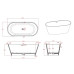 Ванна Timo ELISSA ELISSA1580 158х74, Овальная, Белый, Искусственный камень, Solid surface (искусственный камень)