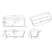 Ванна Timo ERIKA ERIKA1700 170х75, Прямоугольная, Белый, Искусственный камень, Solid surface (искусственный камень)