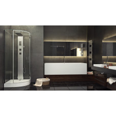 Душевая кабина Timo Premium H-506 90х90, Хром, Стекло черный, Четверть круга, Акрил