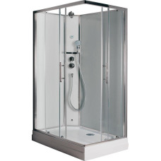 Душевая кабина Timo Ilma ILMA102L 120х80, Хром, Стекло белый, Прямоугольная, Акрил