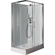 Душевая кабина Timo Ilma ILMA102R 120х80, Хром, Стекло белый, Прямоугольная, Акрил