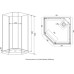 Душевая кабина Timo ILMA709-ROOF-709-T-STILMA-T-CH/C 90х90, Хром, Пятиугольная, Акрил