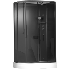 Душевая кабина Timo ILMA902RB-ROOF-902R-T-STILMA-T-CH/C 120х80, Черный матовый, Акрил