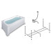 Слив-перелив Timo Комплект INKA1770 +каркас+ INKA1770-KT17-SPV1505-FP17S-TP70S 170х70