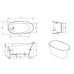 Ванна Timo KIARA KIARA1500 150х76, Овальная, Белый, Искусственный камень, Solid surface (искусственный камень)