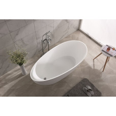Ванна Timo MARI MARI1700 170х80, Капля, Белый, Искусственный камень, Solid surface (искусственный камень)