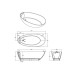 Ванна Timo MARI MARI1700 170х80, Капля, Белый, Искусственный камень, Solid surface (искусственный камень)