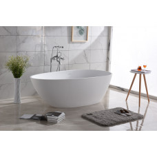Ванна Timo RALI RALI1500 150х78, Капля, Белый, Искусственный камень, Solid surface (искусственный камень)