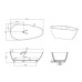 Ванна Timo RALI RALI1700 170х82, Капля, Белый, Искусственный камень, Solid surface (искусственный камень)