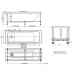 Слив-перелив Timo Комплект RITTA1660 +Каркас+ RITTA1660-KT16S-SPV1505-FP16S-TP60S 160х60