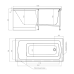Слив-перелив Timo Комплект RITTA1670 +Каркас + RITTA1670-KT16-SPV1505-T-CM 160х70
