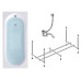 Слив-перелив Timo Комплект ROHA1370 +каркас+ ROHA1370-KT13-SPV1505 130х70
