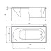 Слив-перелив Timo Комплект ROHA1570 +каркас+ ROHA1570-KT15-SPV1505-T-CM-T-BM-T-CT 150х70