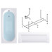 Слив-перелив Timo Комплект ROHA1770 +каркас+ ROHA1770-KT17-SPV1505-FP17S 170х70