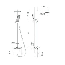 Душевая система Timo Helmi SX-1170/03, Черный матовый, Латунь Душевая система Timo Helmi SX-1170/03, Черный матовый, Латунь