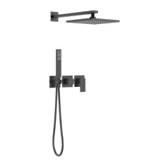 Душевая система Timo Selene SX-2169/03SM, Черный матовый, Встроенный, Латунь
