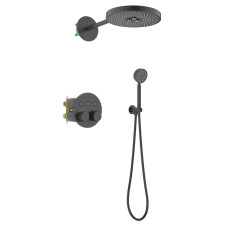 Душевая система Timo Saona SX-2308/03SM, Черный матовый, Встроенный, Латунь Душевая система Timo Saona SX-2308/03SM, Черный матовый, Встроенный, Латунь