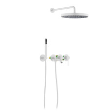 Душевая система Timo Saona SX-2348/16SM, Белый матовый, Встроенный, Латунь
