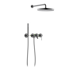 Душевая система Timo Saona SX-2348/18SM, Черное золото, Встроенный, Латунь