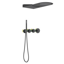 Душевая система Timo Saona SX-2350/03SM, Черный матовый, Встроенный, Латунь