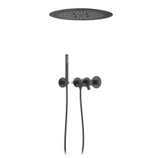 Душевая система Timo Saona SX-2358/03SM, Черный матовый, Встроенный, Латунь