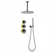 Душевая система Timo Saona SX-2399/18SM, Черное золото, Встроенный, Латунь Душевая система Timo Saona SX-2399/18SM, Черное золото, Встроенный, Латунь
