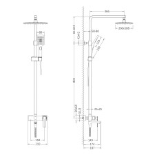 Душевая система Timo Torne SX-4320/17, Золото матовое, Латунь