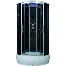 Душевая кабина Timo Standart T-1180 80х80, Матовый, Стекло черный, Четверть круга, Акрил