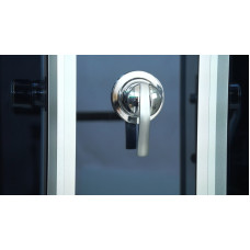 Душевая кабина Timo Standart T-1190 90х90, Матовый, Стекло черный, Четверть круга, Акрил