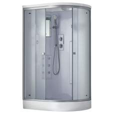 Душевая кабина Timo Standart T-5502LГ/M 120х85, Алюминий, Стекло белый, Угловая-асимметричная, Акрил
