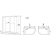 Душевая кабина Timo Standart T-6602SLF 120х85, Хром, Стекло белый, Угловая-асимметричная, Акрил Душевая кабина Timo Standart T-6602SLF 120х85, Хром, Стекло белый, Угловая-асимметричная, Акрил