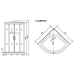 Душевая кабина Timo Standart T-6609PDS 90х90, Хром, Стекло матовый, Четверть круга, Акрил Душевая кабина Timo Standart T-6609PDS 90х90, Хром, Стекло матовый, Четверть круга, Акрил