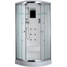 Душевая кабина Timo Lux T-7709 90х90, Хром, Стекло белый, Четверть круга, Акрил