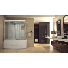 Душевая кабина Timo Lux T-7750(NEW) 150х88, Хром, Стекло белый, Прямоугольная, Акрил
