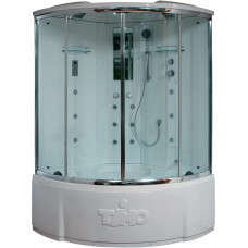 Душевая кабина Timo Lux T-7755 150х150, Хром, Стекло белый, Четверть круга, Акрил