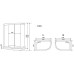 Душевая кабина Timo Comfort T-8802RF 120х85, Хром, Стекло белый, Угловая-асимметричная, Акрил Душевая кабина Timo Comfort T-8802RF 120х85, Хром, Стекло белый, Угловая-асимметричная, Акрил