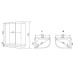 Душевая кабина Timo TE-0702L-T-STUN-T-CH/C 120х80, Белый, Асимметричная, Акрил