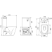 Унитаз Timo INARI TK-501 61х37, Подвесной, Безободковый, Овальная, Белый, Фаянс