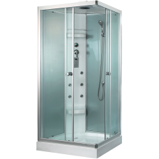 Душевая кабина Timo Lux TL-1504L 110х85, Хром, Стекло белый, Прямоугольная, Акрил