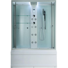 Душевая кабина Timo Lux TL-1506 167х90, Хром, Стекло белый, Прямоугольная, Акрил