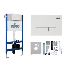 Комплект унитаза с инсталляцией Timo INARI TWC-01+FP-003W, Встроенный, Белый глянцевый, Пластик Комплект унитаза с инсталляцией Timo INARI TWC-01+FP-003W, Встроенный, Белый глянцевый, Пластик