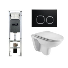 Инсталляция Weltwasser AMBERG 350 ST + BAARBACH 004 GL-WT + AMBERG RD-BL 10000006500