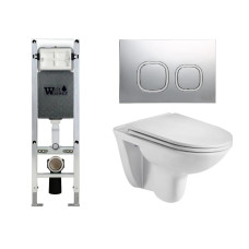 Инсталляция Weltwasser AMBERG 350 ST + BAARBACH 004 GL-WT + AMBERG RD-CR 10000006501